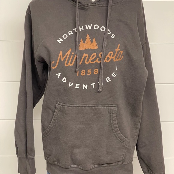Minnesota Gray Northwoods Adventure Hoodie Medium - Picture 1 of 3